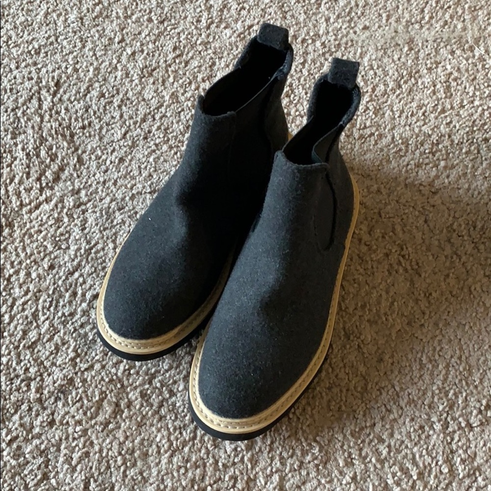 Gray boots